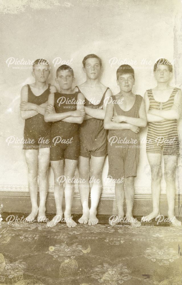 Boys Dressed for Sports, National School, Claye Street, Long Eaton, c 1920s