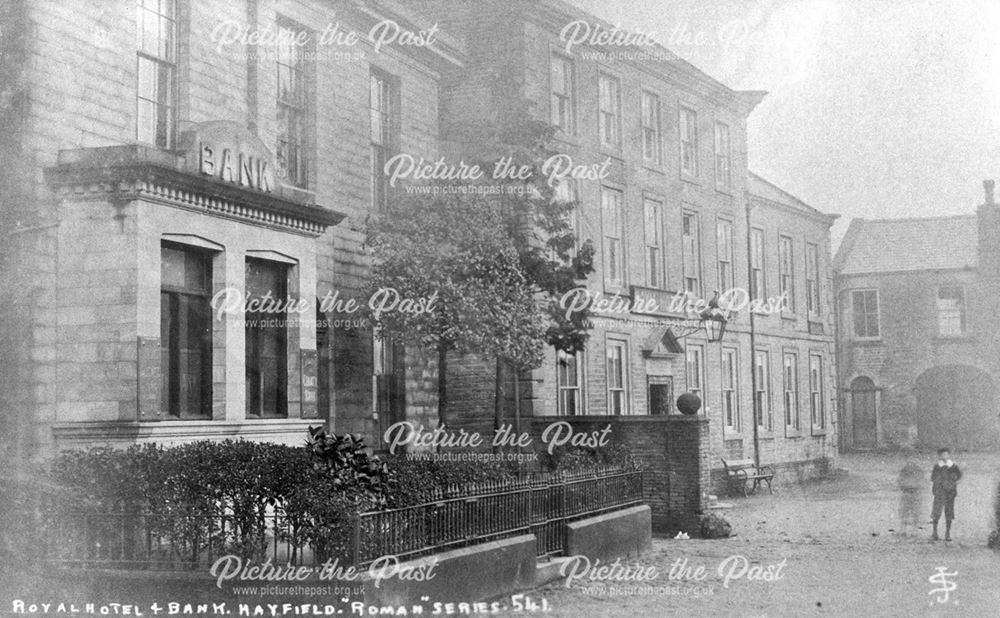 The Royal Hotel, and the Old Manchester and County Bank, Hayfield