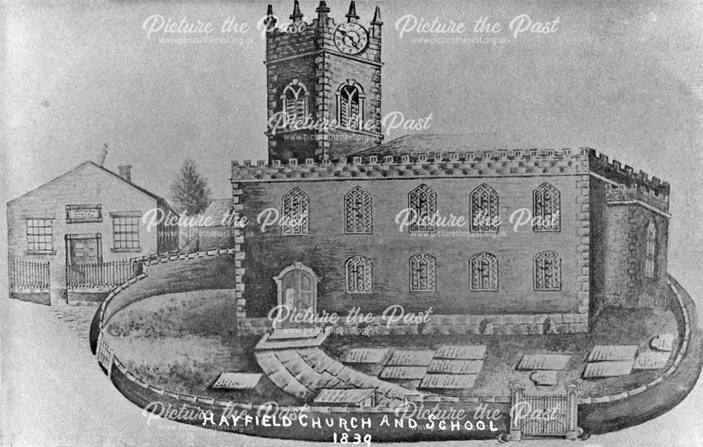 Hayfield Church and School, Highgate Road, Hayfield, 1839