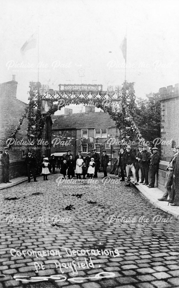 Decorations on the bridge for the coronation of George V