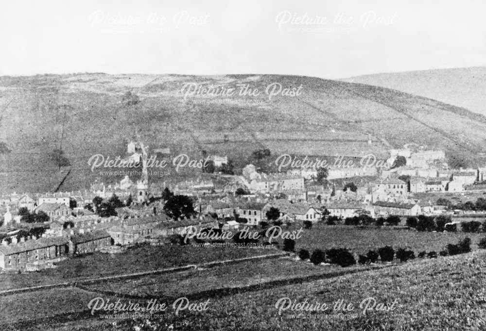 Looking north-east, Hayfield, Derbyshire, c 1890-1900