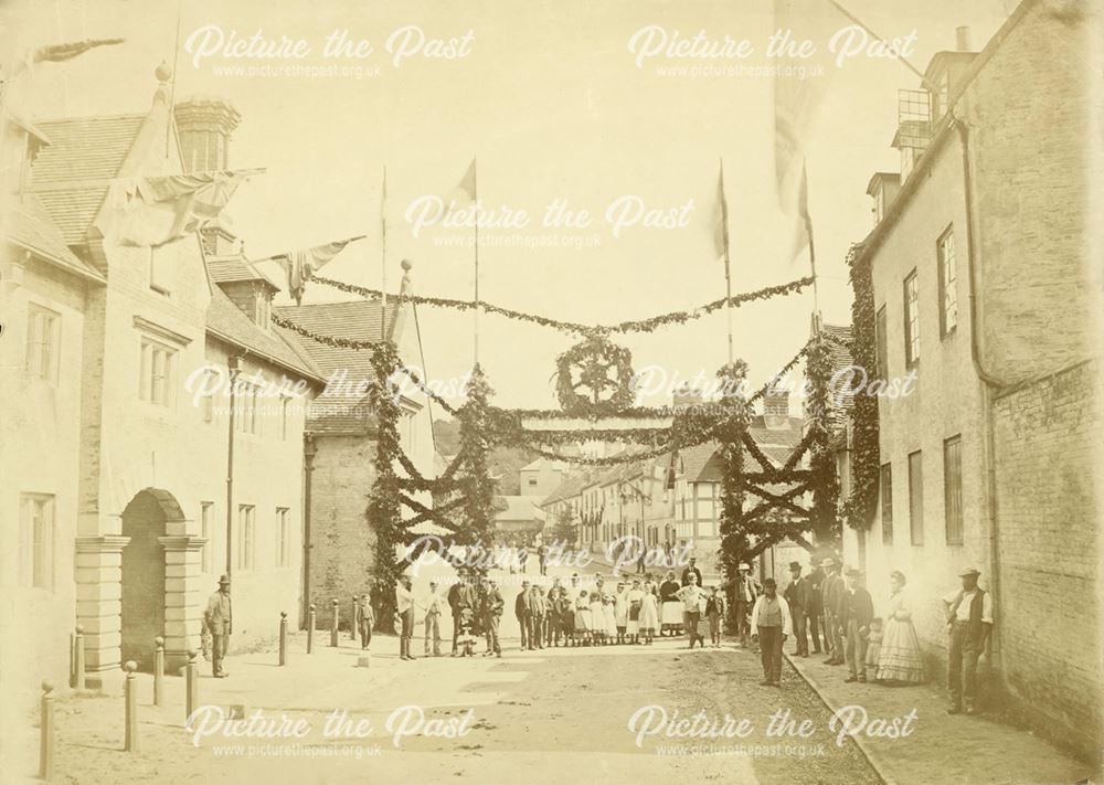 Celebration Arch and street decorations
