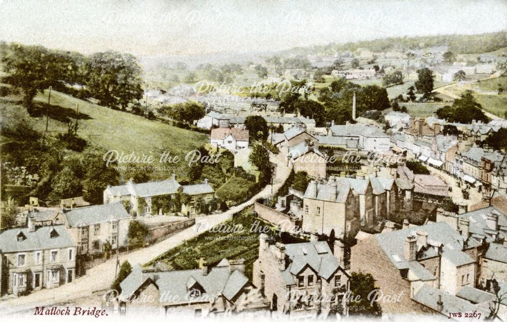 View over Matlock from the hillside above