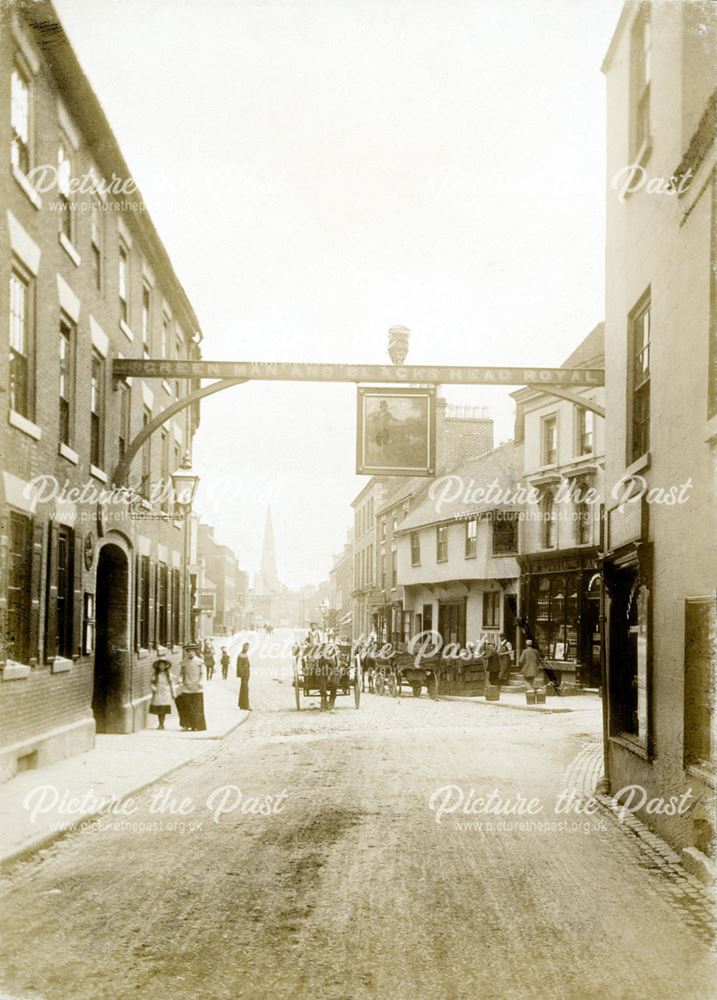 St John Street and the Green man and Black's Head hotel