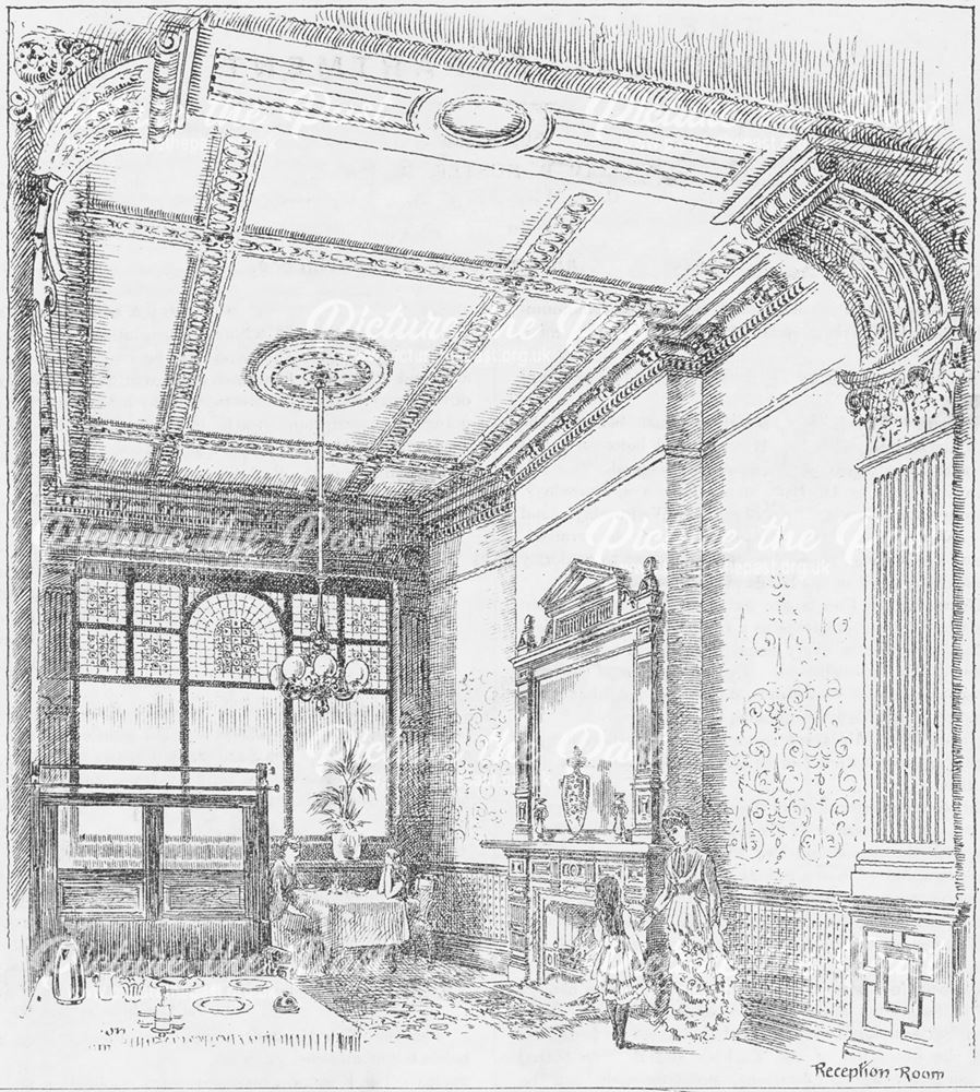 Smedley's Hydro - Interior sketch of The Reception Room