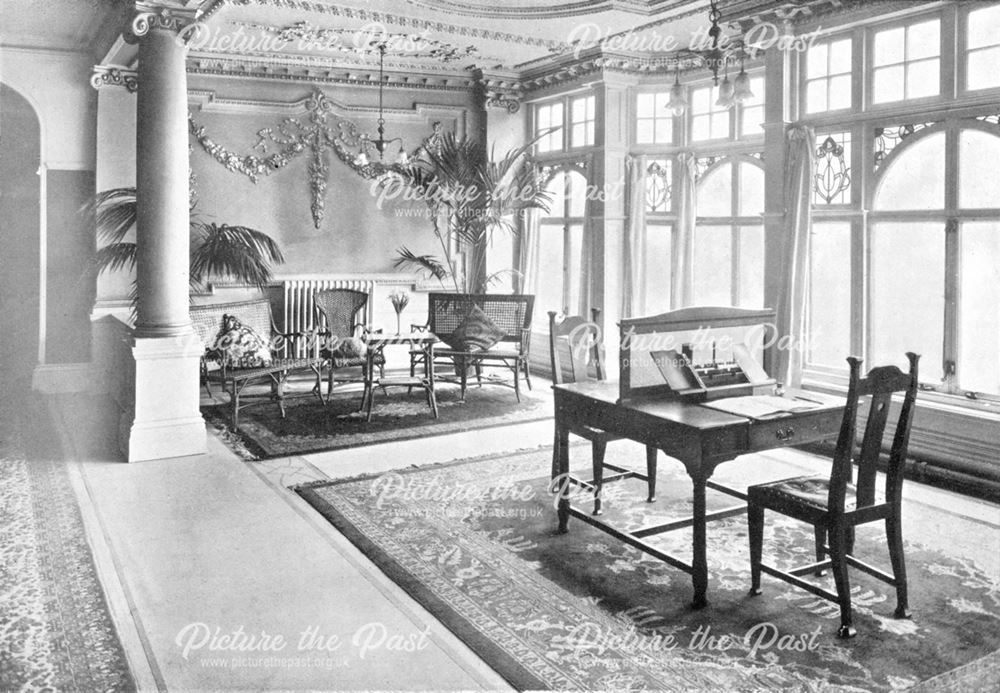 Writing Room in Smedley's Hydro, Smedley Street, Matlock, 1927