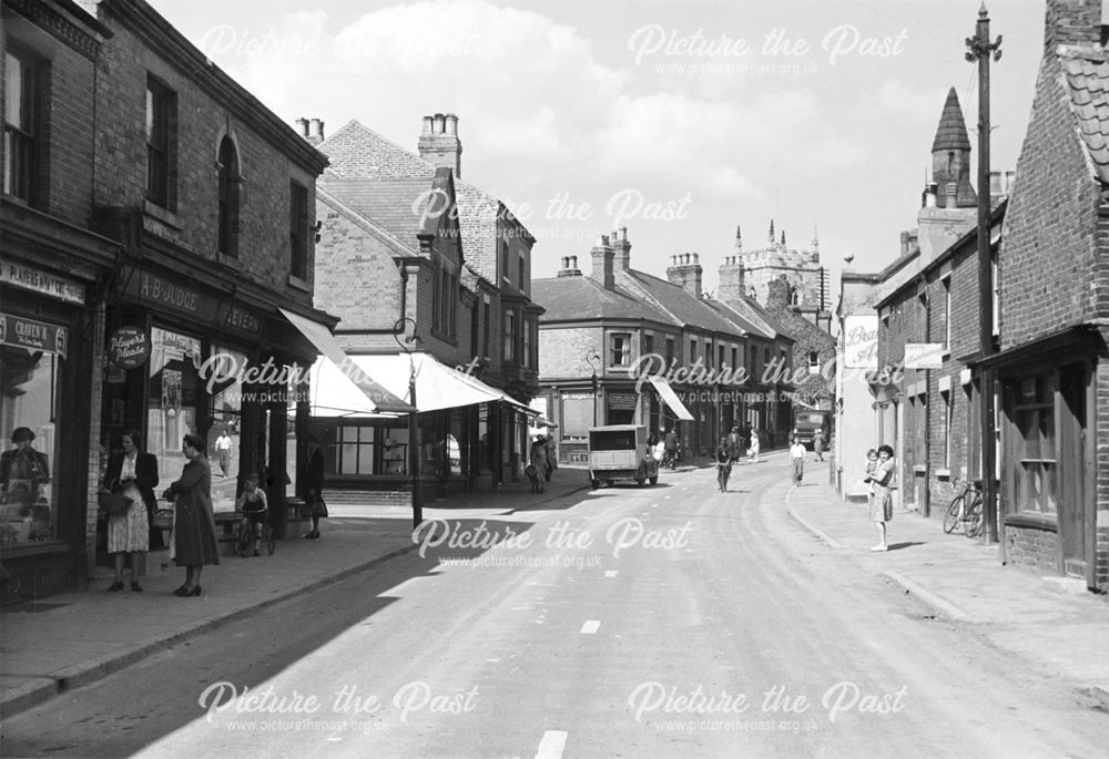 Shops on the High Street, South Normanton, 1950