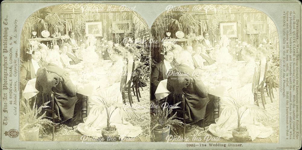 The Wedding Dinner in late Victorian times, 1901