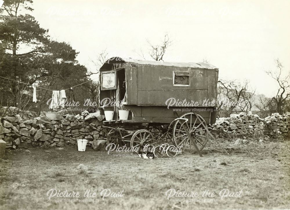 Caravan occupied by Mr Goodwin, 1951