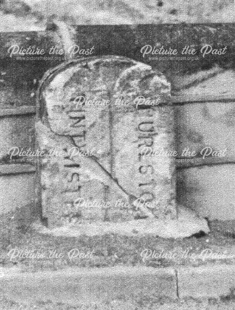 Boundary stone at Salter's Brook Bridge