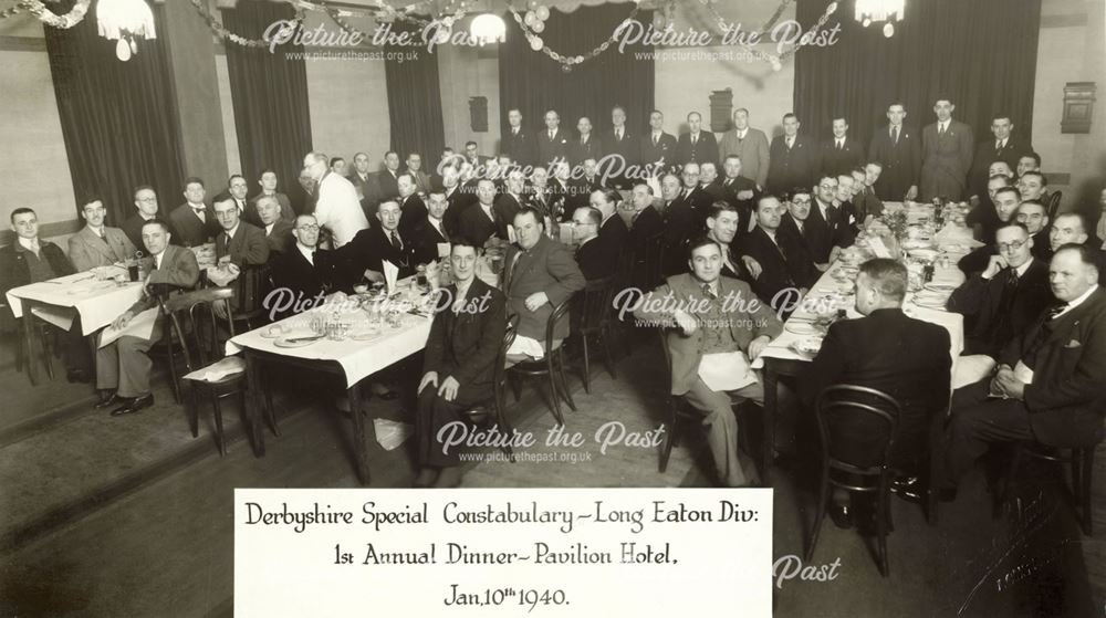 Derbyshire Special Constabulary, Long Eaton Division, first annual dinner at the Pavilion Hotel, 194