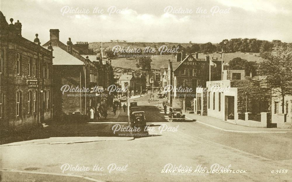 Bank Road and Lido, looking down to Crown Square