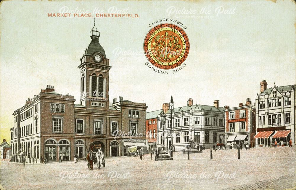 Market Place and Chesterfield Borough Arms
