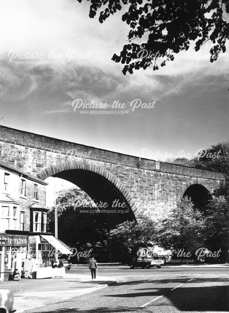 Railway viaduct over the A6 in Buxton