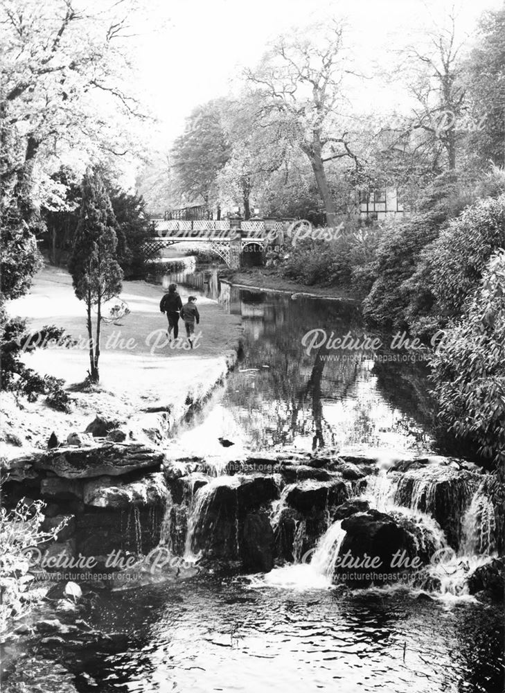 Waterfall on the River Wye in the Pavilion Gardens, Buxton