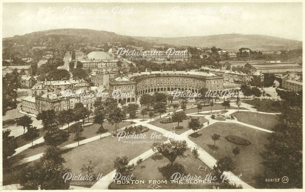 A view of Buxton from the Slopes