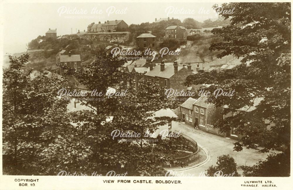 'View from the castle', The Craggs, Bolsover Village