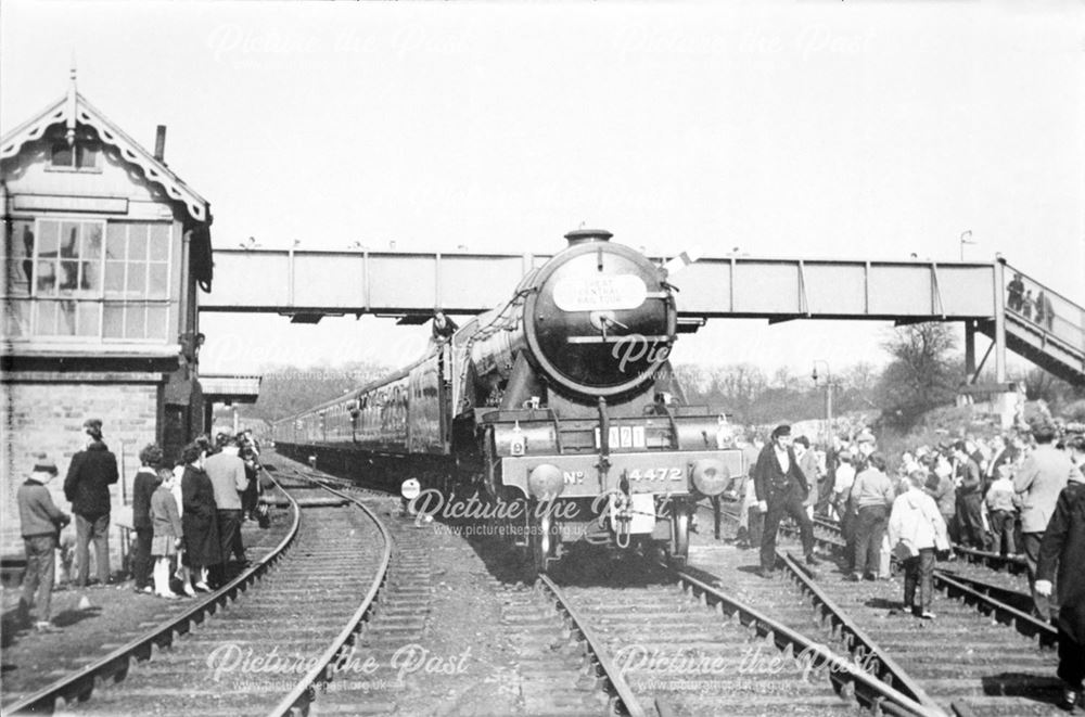 Steam Train - The 'Flying Scotsman' at Shirebrook North Station Signal Box