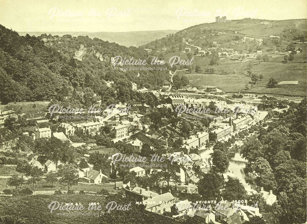 General view of Matlock Bath from the Heights of Jacob