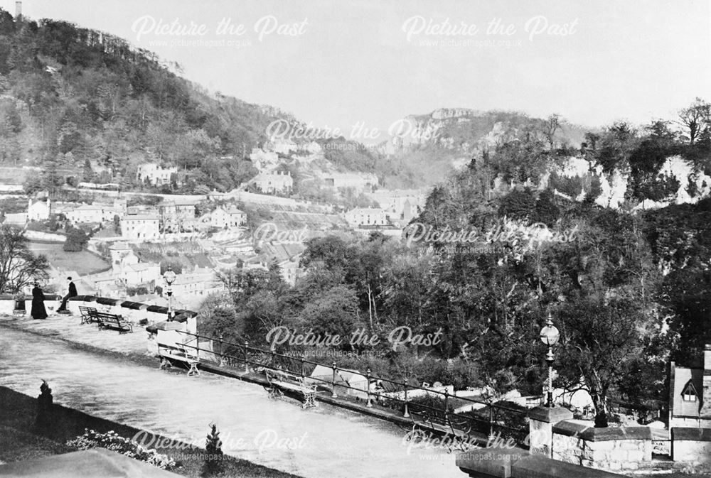 View of Matlock Bath from the garden terrace of the Old Pavilion