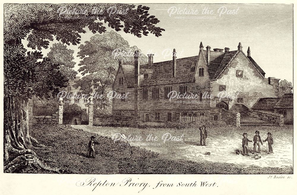 Guest House to Repton Priory (from the SW)