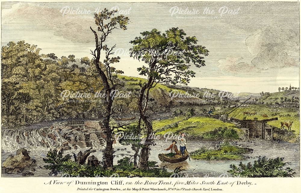 'A View of Dunnington Cliff (sic), on the River Trent, five miles SE of Derby'