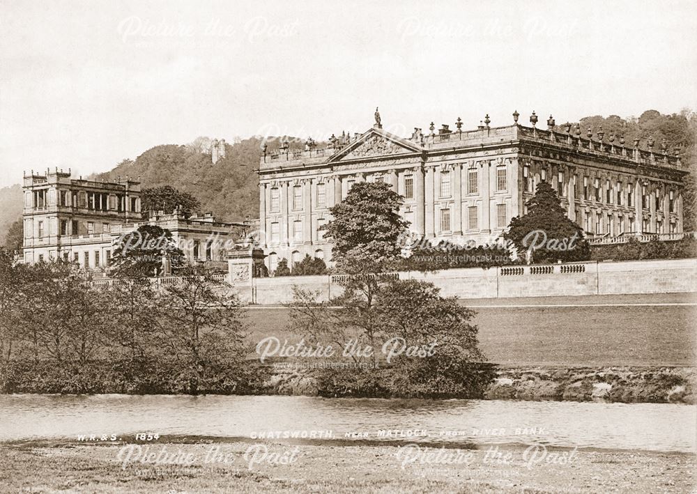 Chatsworth House seen from the bridge