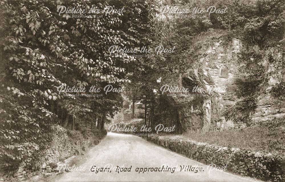 'The road approaching Eyam village'