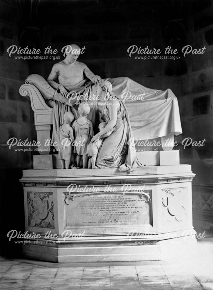 Ilam Church of the Holy Cross - Memorial statue in the mausoleum chapel dedicated to David Pike Watt