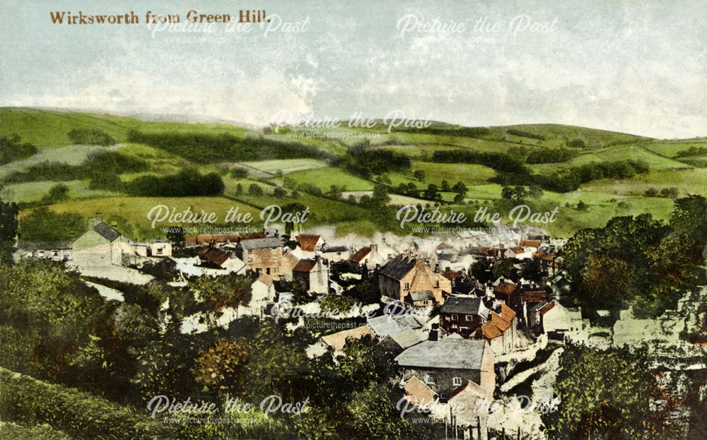 Wirksworth from Green Hill, c 1921