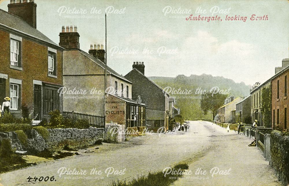 Looking south along Derby Road, Ambergate