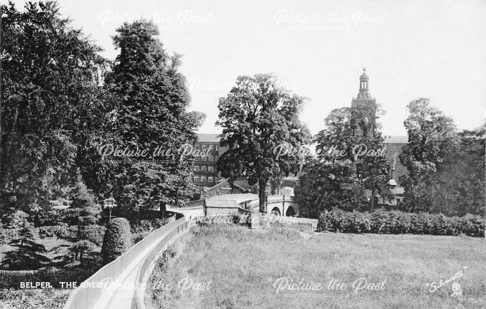 View of the Bridgefoot area and Strutt's Mills from Green Walk