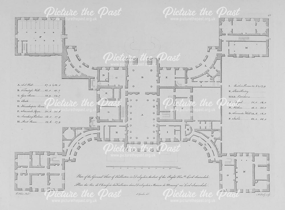 Plan of the ground floor of Kedleston Hall
