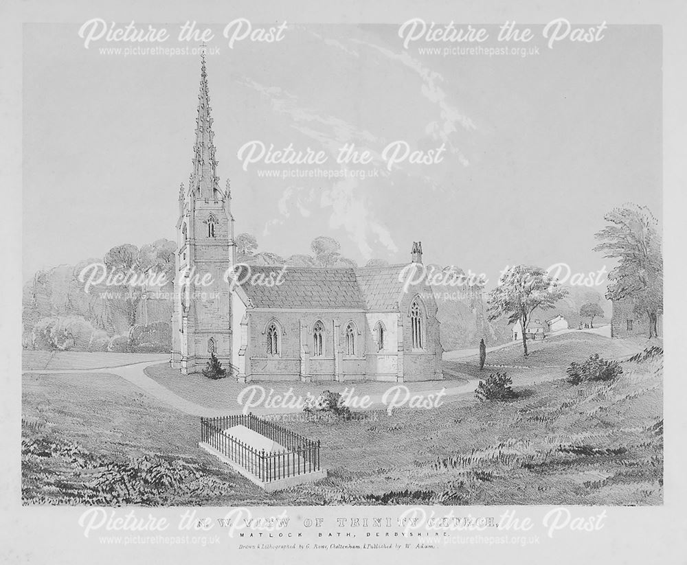 N W view of Trinity Church, Derby Road, Matlock, c 1840s