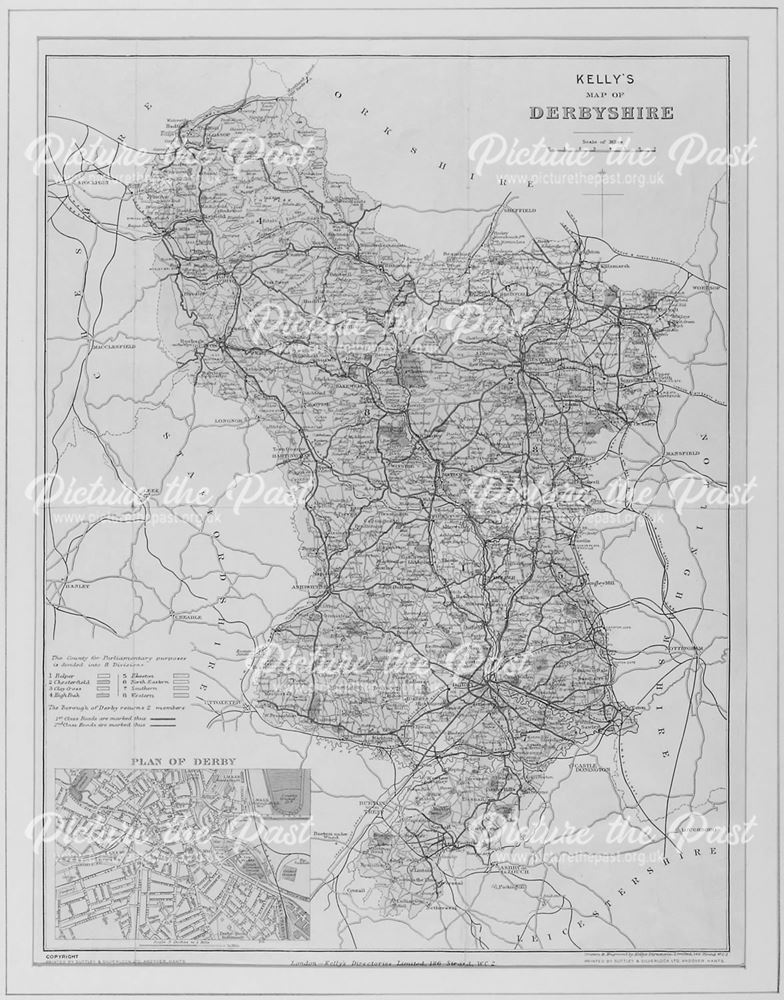 Kelly's Map of Derbyshire