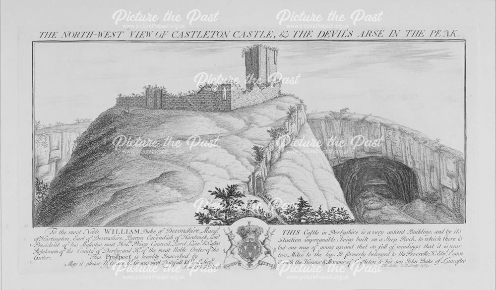 Peveril Castle and the Devil's Arse (Peak Cavern), Castleton