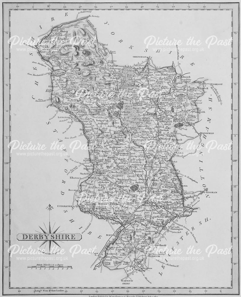 Map of the County of Derbyshire, 1809