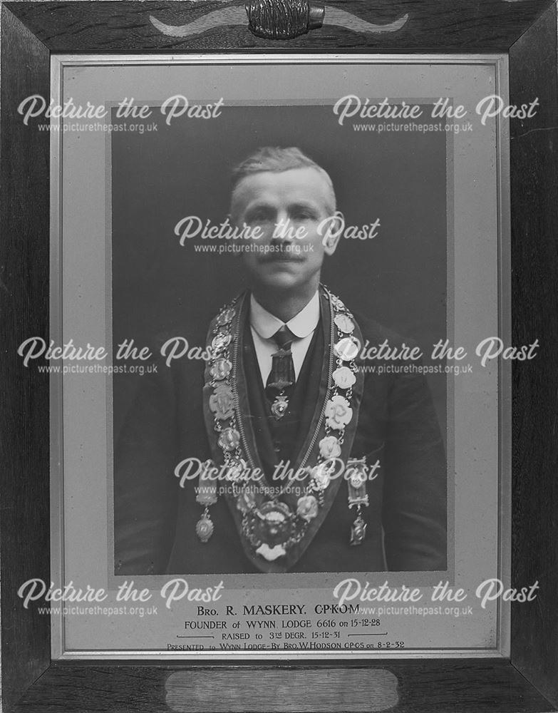 Brother R Maskery - Founder of the Wynn Lodge branch ( on 15 December 1928) of the Royal Antediluvia