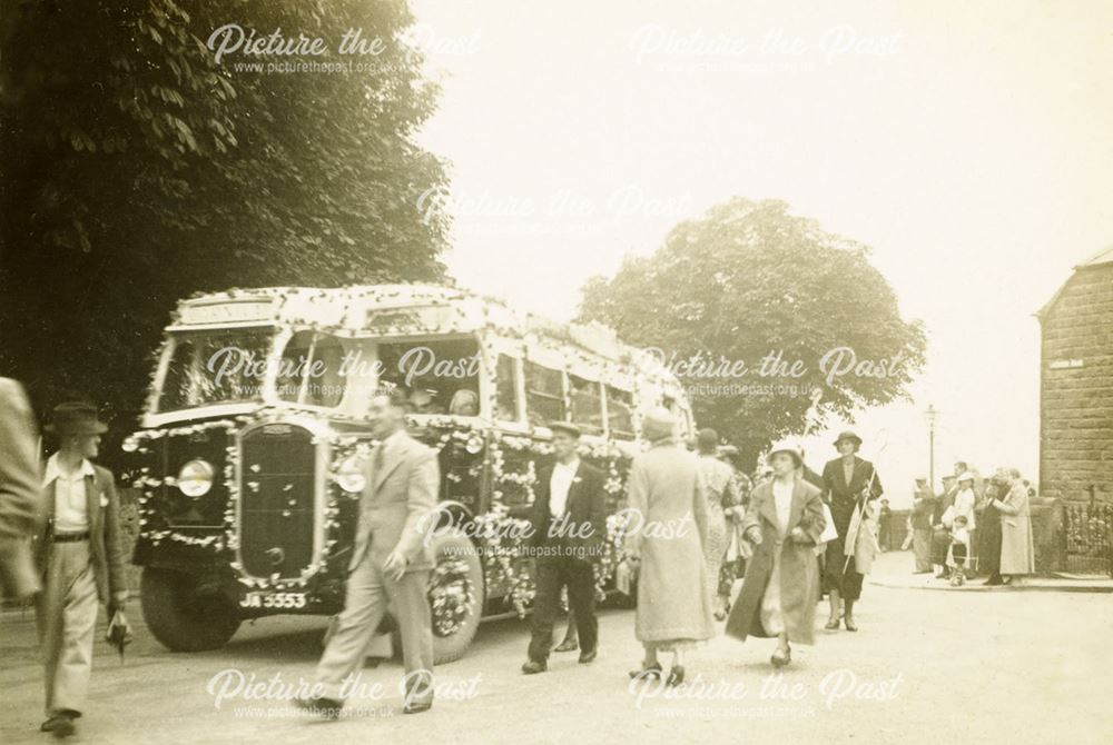 Carnival procession -decorated bus