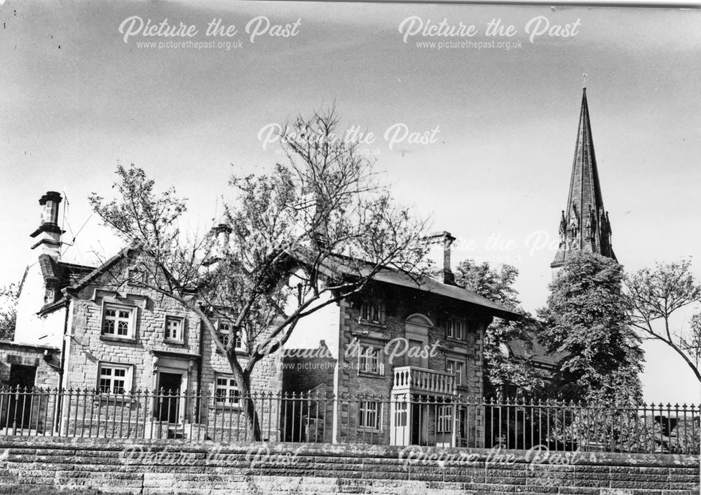 St Peter's Church, Edensor and two different styles of cottage