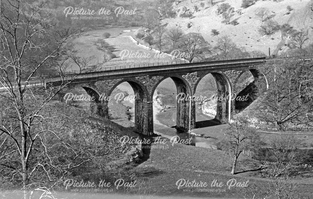 Monsal Dale viaduct and the River Wye