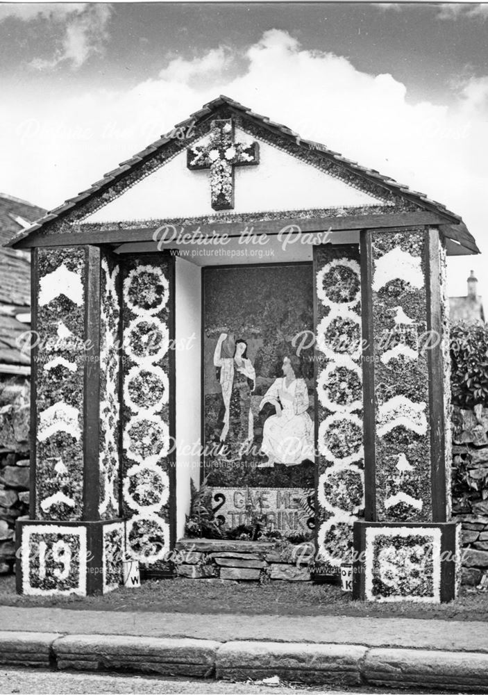 A Well Dressing in Hope (nr Castleton)