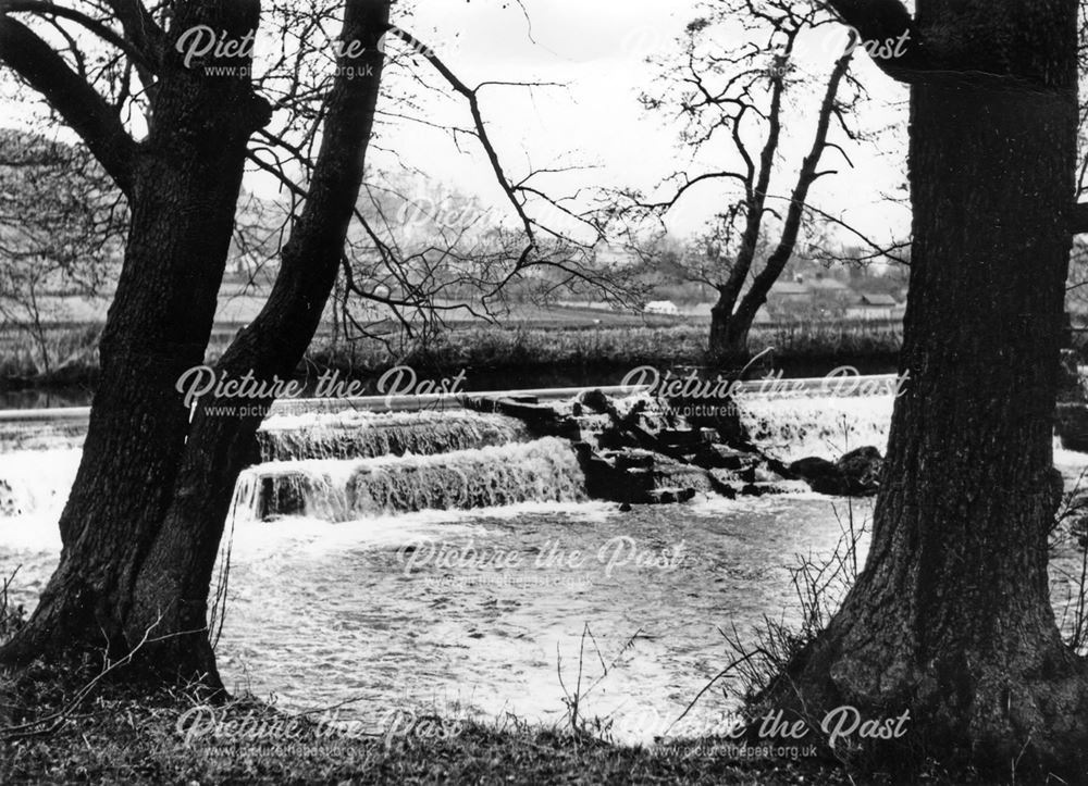 The weir near Caudwell's Mill on the River Wye, Rowsley