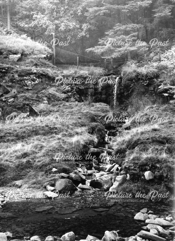 Waterfall in Spate, Upper Hisden Clough, near Howden reservoir