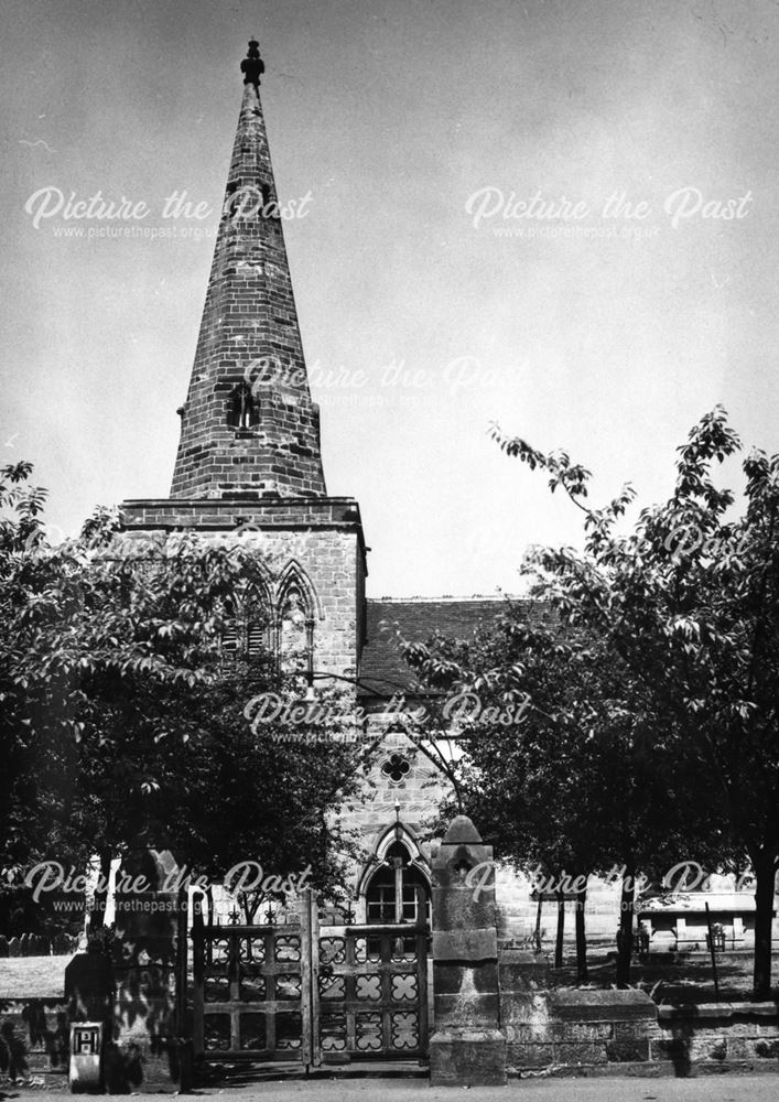 The entrance to the church in Weston-on-Trent