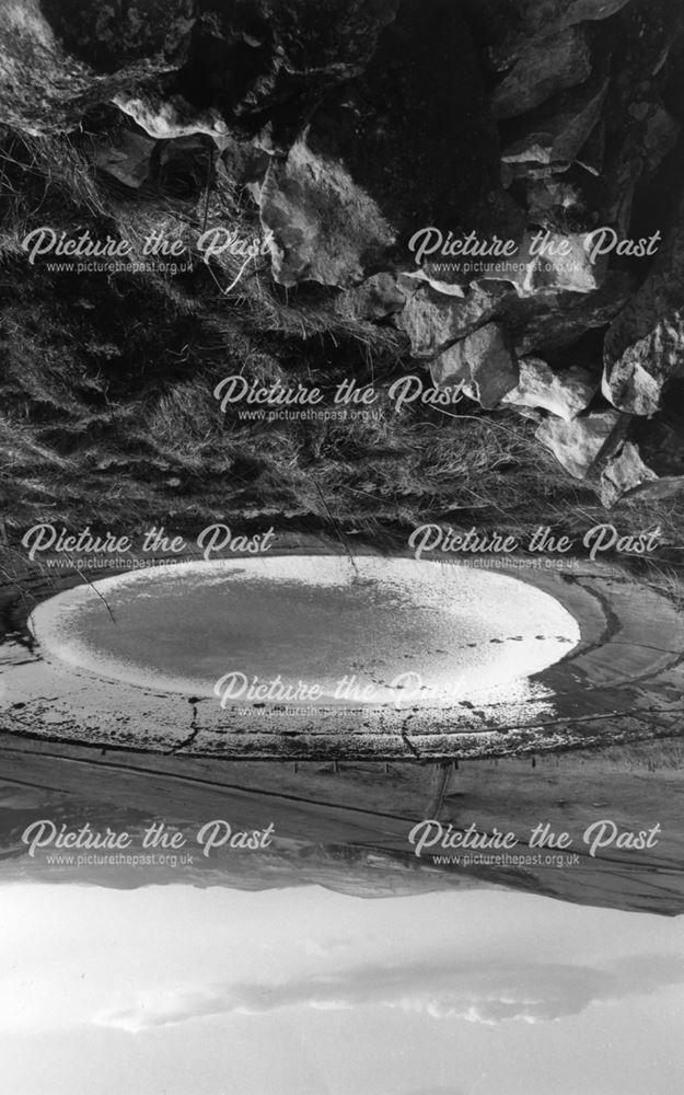 Dew pond by the gate near Pilsbury