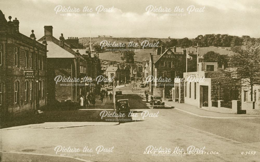 Bank Road and Lido, looking down to Crown Square