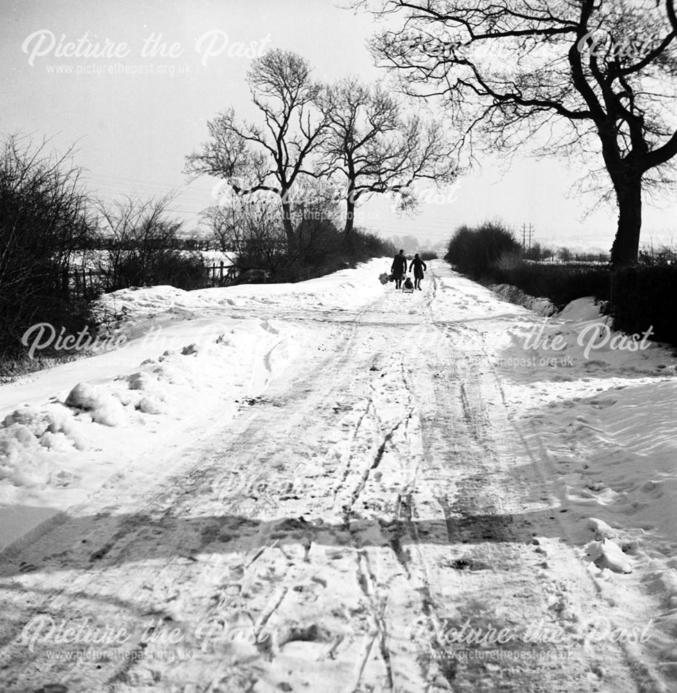 Snow and Sledge at Morley 1947