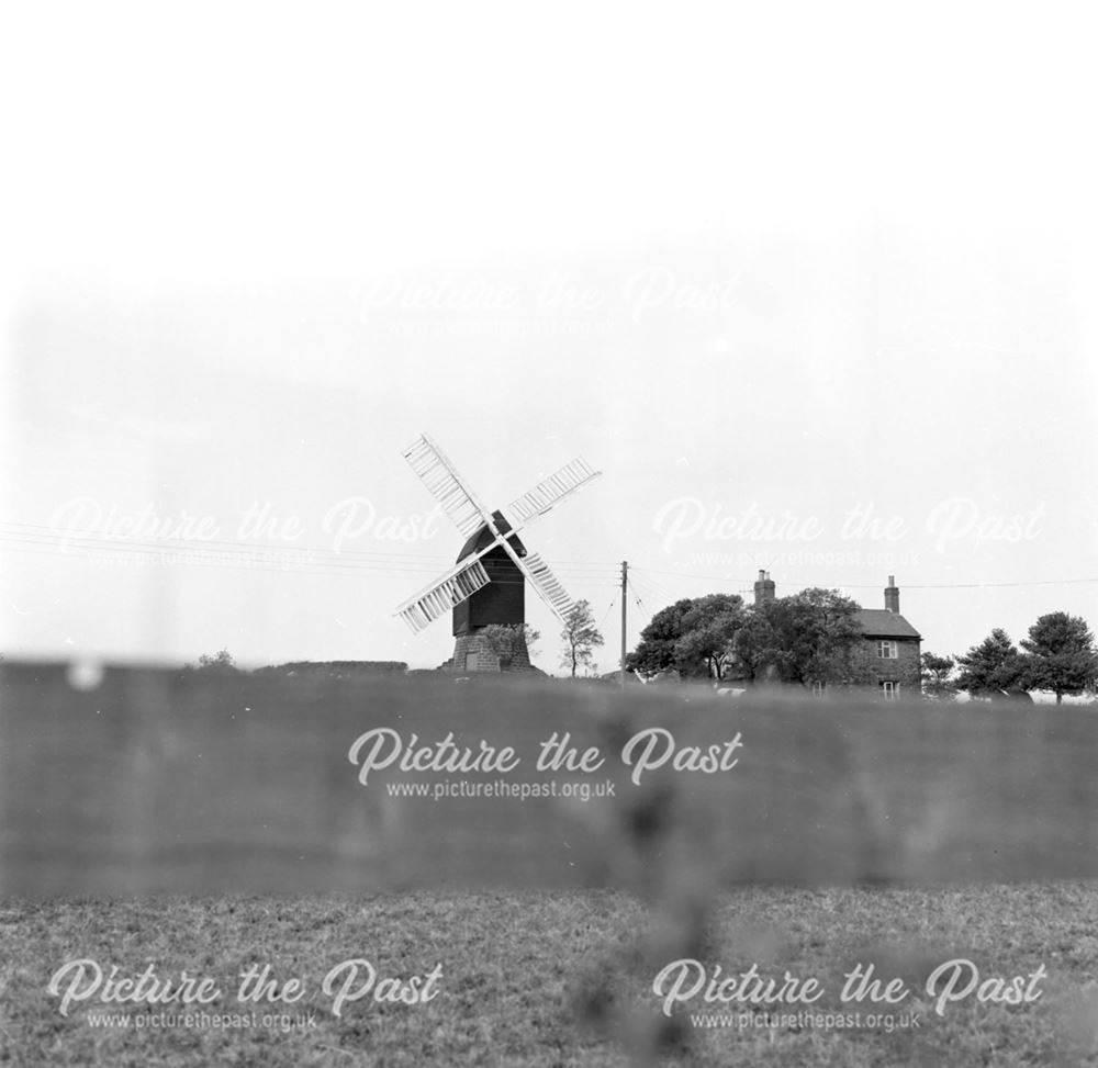 Cat and Fiddle Windmill, Cat and Fiddle Lane, Dale Abbey, 1970