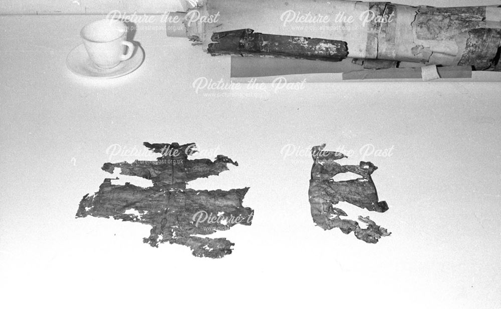 Remnants of Snelston Church Register at County Archivists